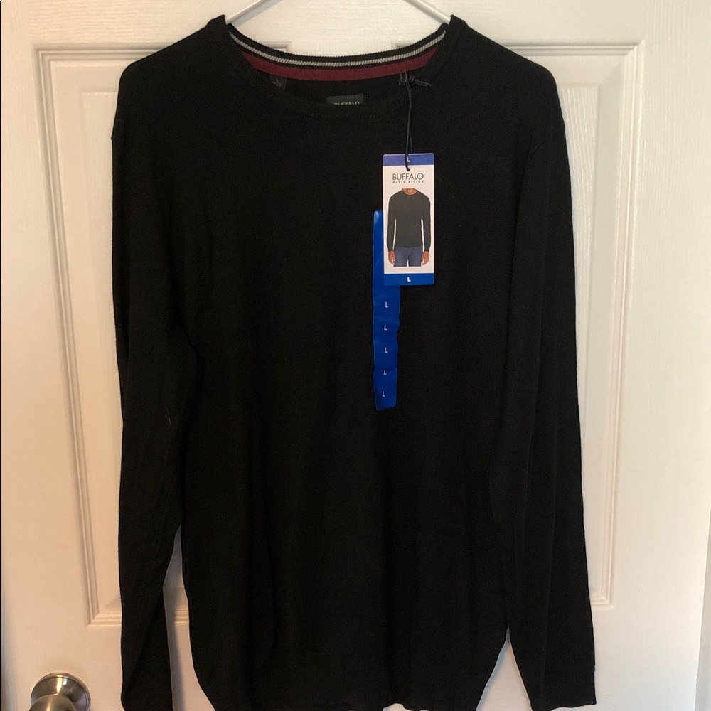 Buffalo David Bitton Black Crewneck Sweater
